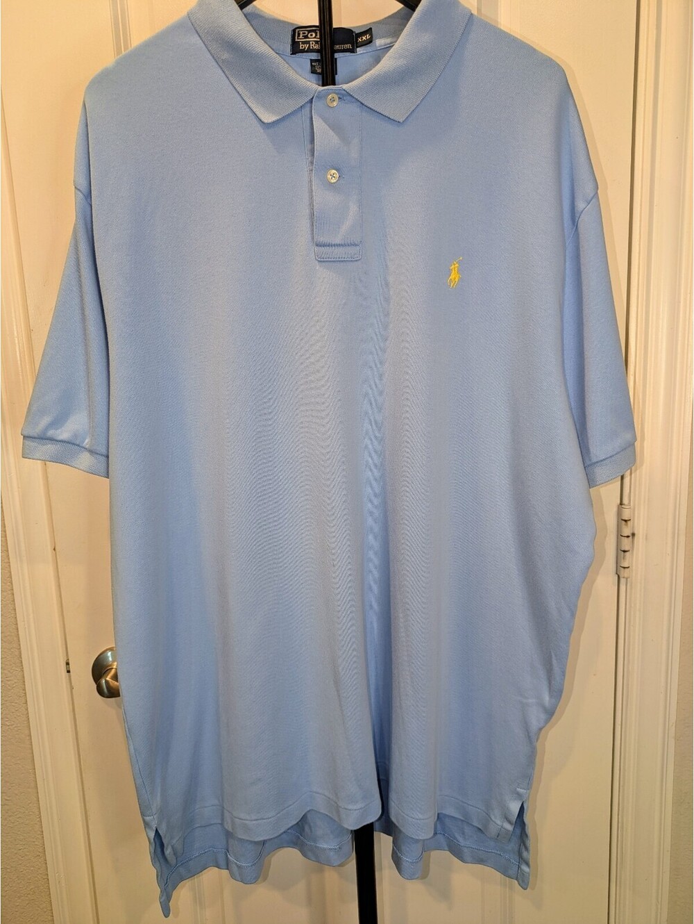 Polo by Ralph Lauren powder blue polo shirt with contrasting yellow pony 🐎